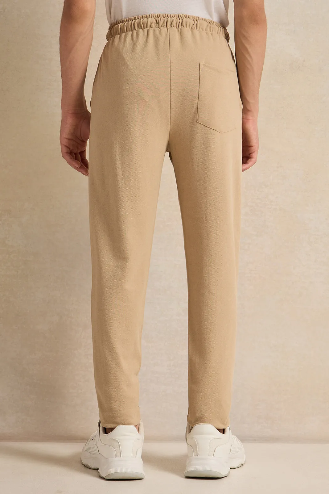 Senior Boys Beige Pique Active Pants sold by Redtag product image thumbnail 3