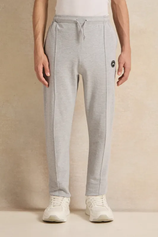 Senior Boys Grey Mel Pique Active Pants sold by Redtag