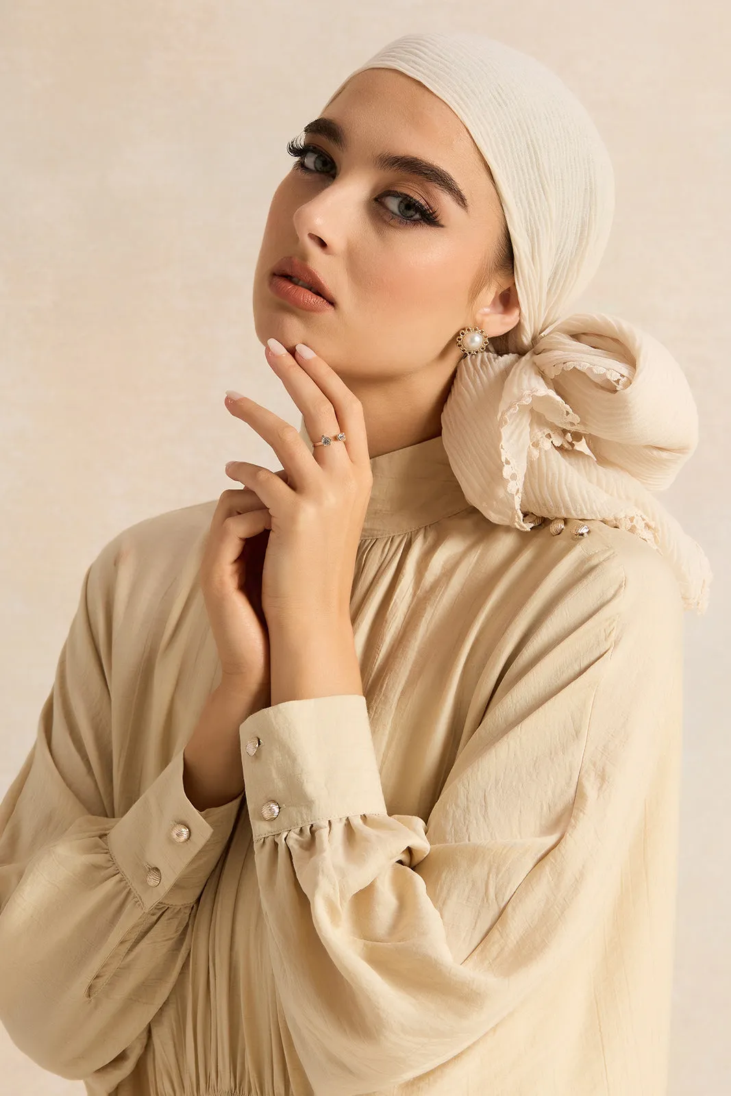 Women Beige Embellished Dress sold by Redtag product image thumbnail 3