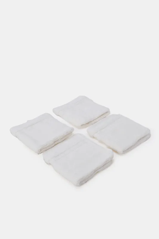 Cream Luxury Cotton Face Towel Set (4 Piece) sold by Redtag