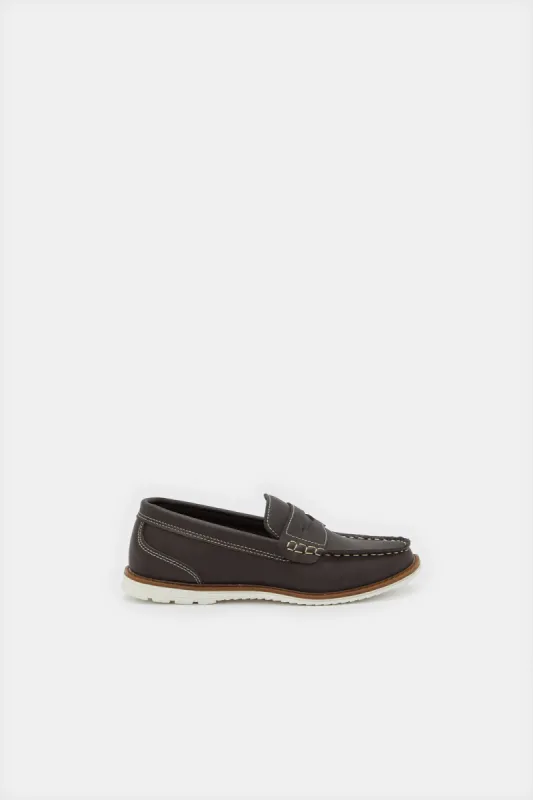 Senior Boys Brown Penny Loafer sold by Redtag