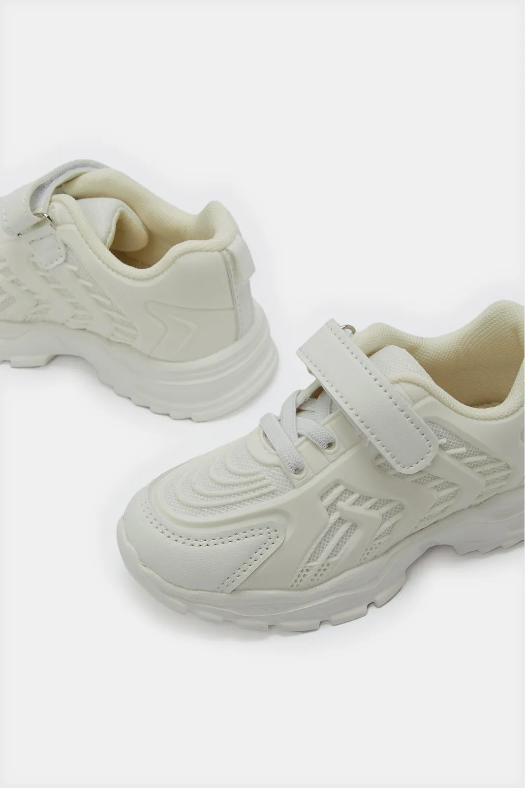 Infant Boys White Velcro Strap Trainer sold by Redtag product image thumbnail 3