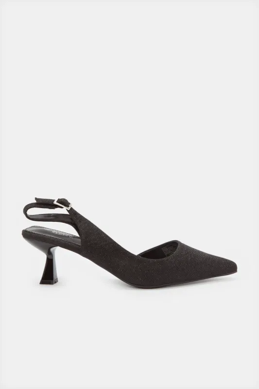 Women Black Sling Back Mule sold by Redtag
