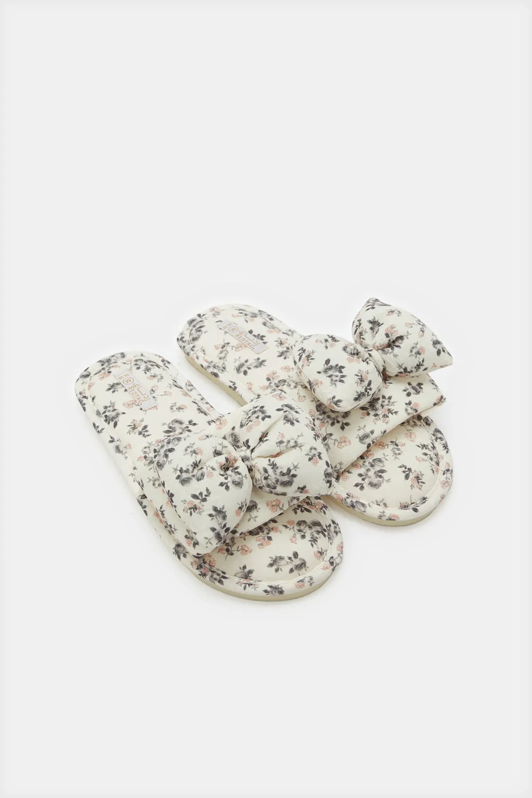 Women Ivory Bow Trim Slipper sold by Redtag product image thumbnail 2