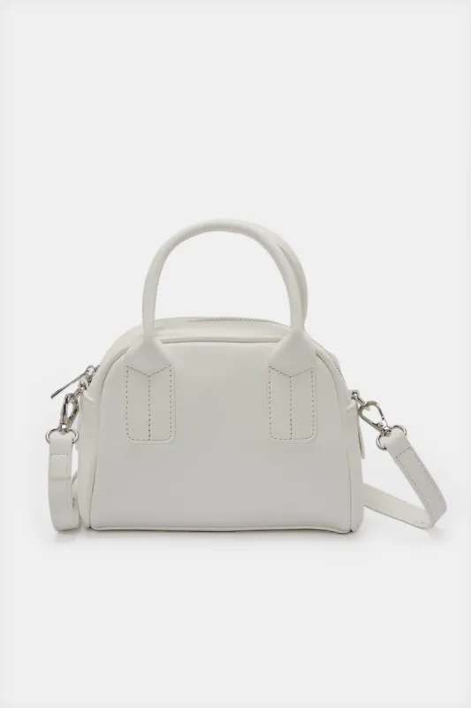 Women White Messenger Bag sold by Redtag