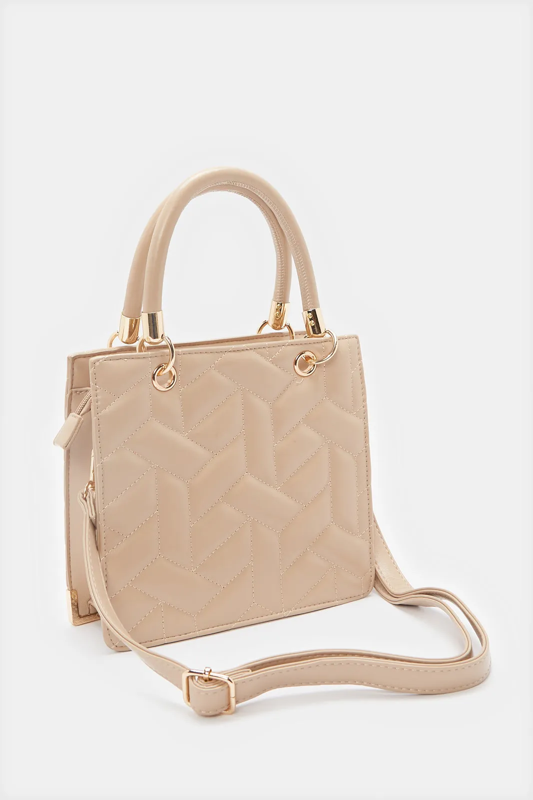 Women Beige Textured Day Bag sold by Redtag product image thumbnail 2