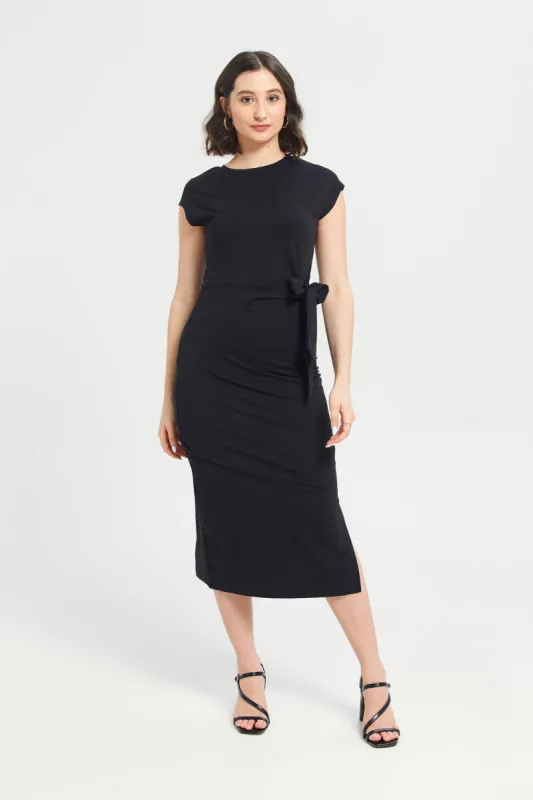 Tie Jersey Shift Dress sold by Redtag