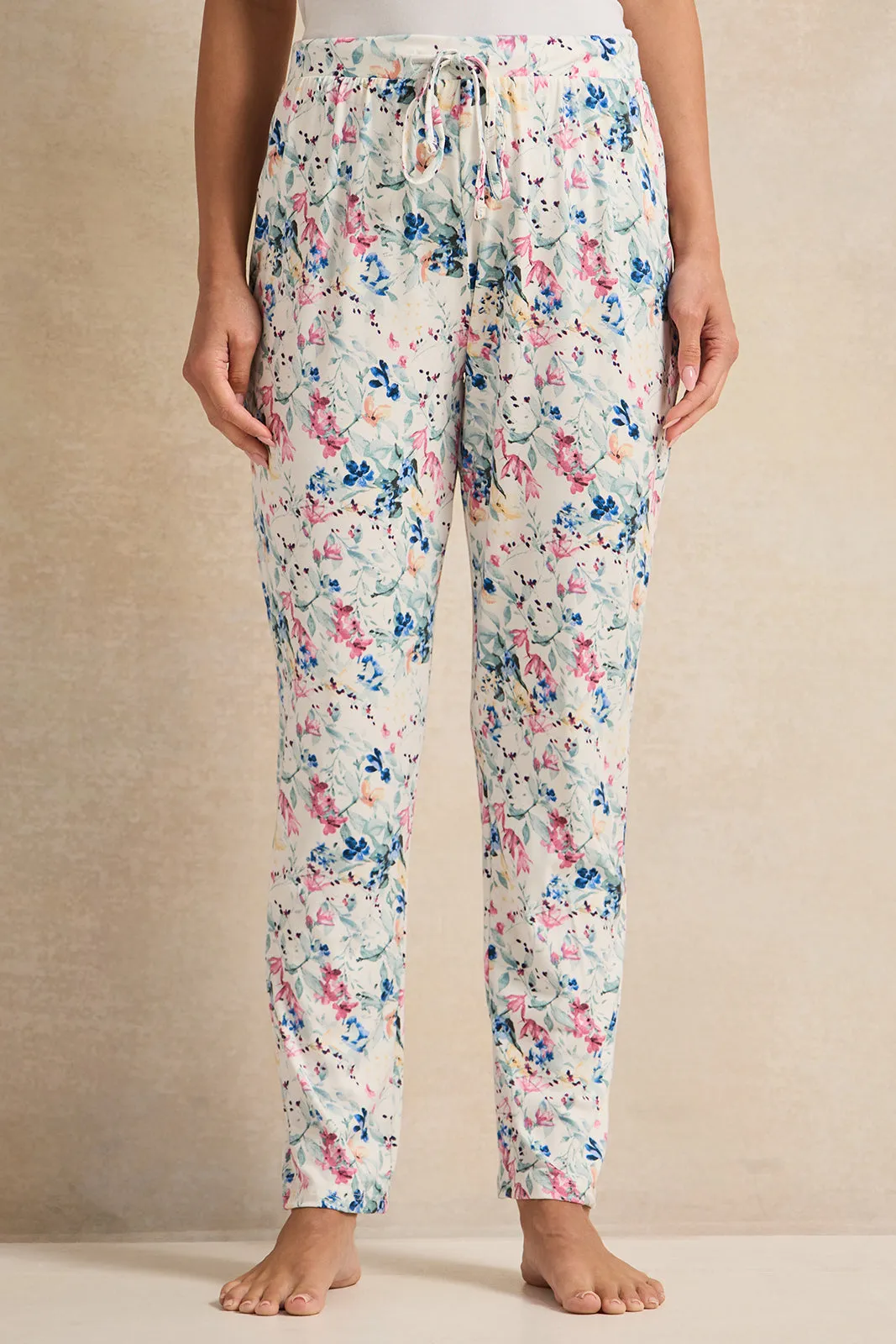 Women Blue Floral Print Pyjama Set (2 Piece) sold by Redtag product image thumbnail 3