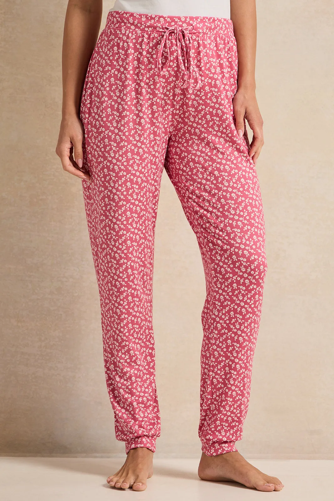 Women Pink Floral Printed Pyjama Set (2 Piece) sold by Redtag product image thumbnail 3