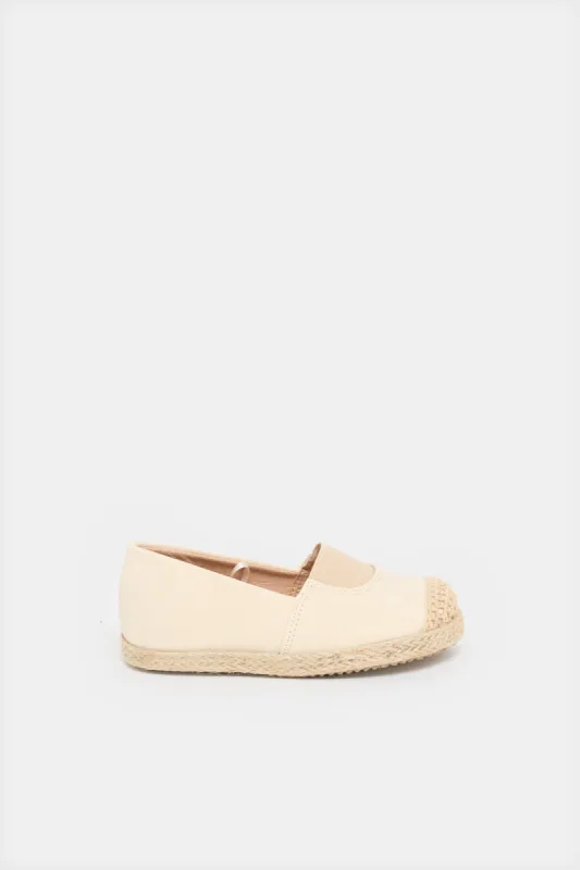 Infant Boys Cream Textured Espadrille sold by Redtag