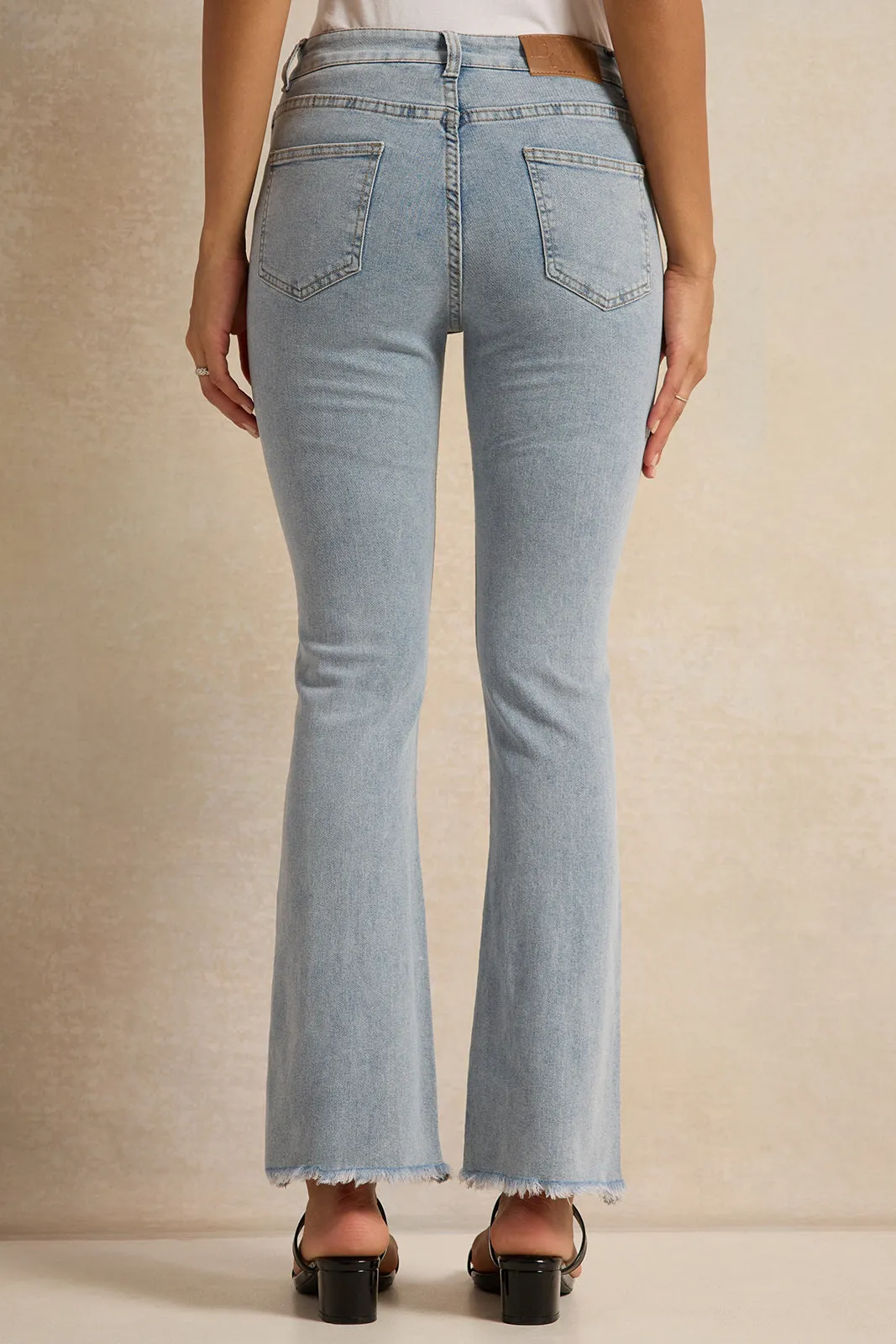 Women Blue Flared Denim Jeans sold by Redtag product image thumbnail 3