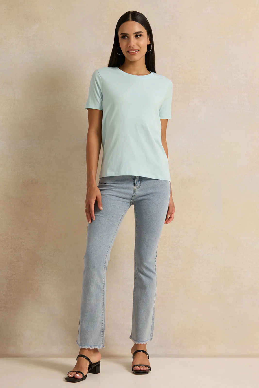 Women Blue Flared Denim Jeans sold by Redtag product image thumbnail 2