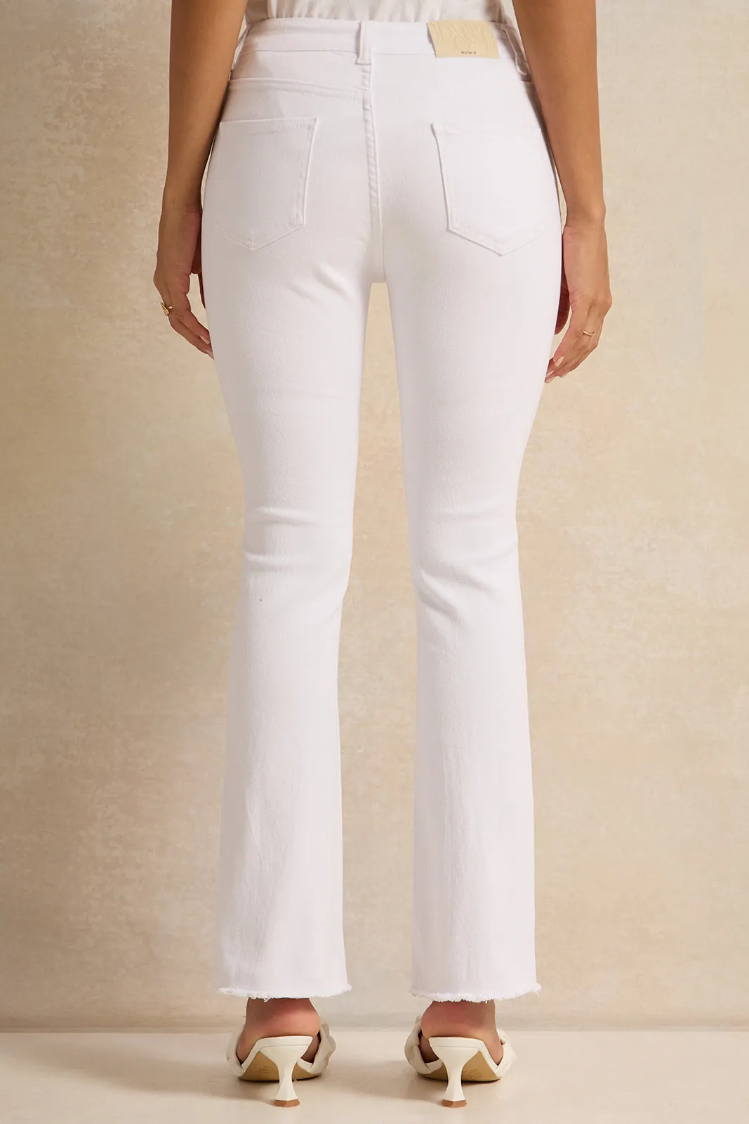 Women White Flared Denim Jeans sold by Redtag product image thumbnail 3