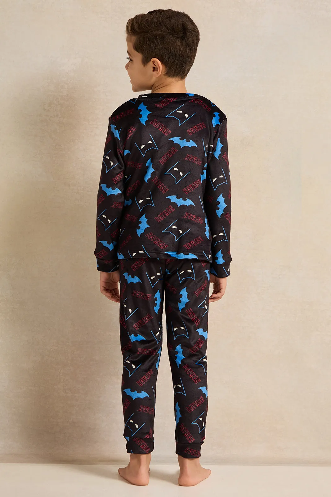 Boys Black Printed Pyjama Set (2 Piece) sold by Redtag product image thumbnail 4