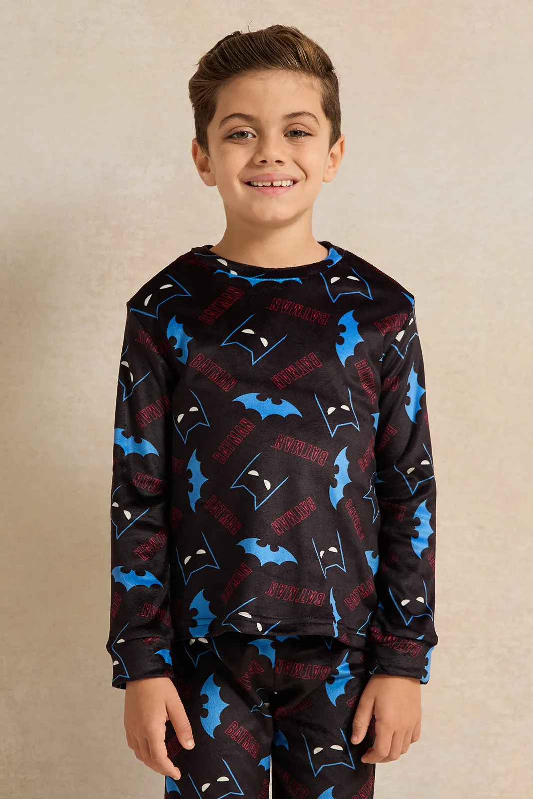 Boys Black Printed Pyjama Set (2 Piece) sold by Redtag product image thumbnail 2