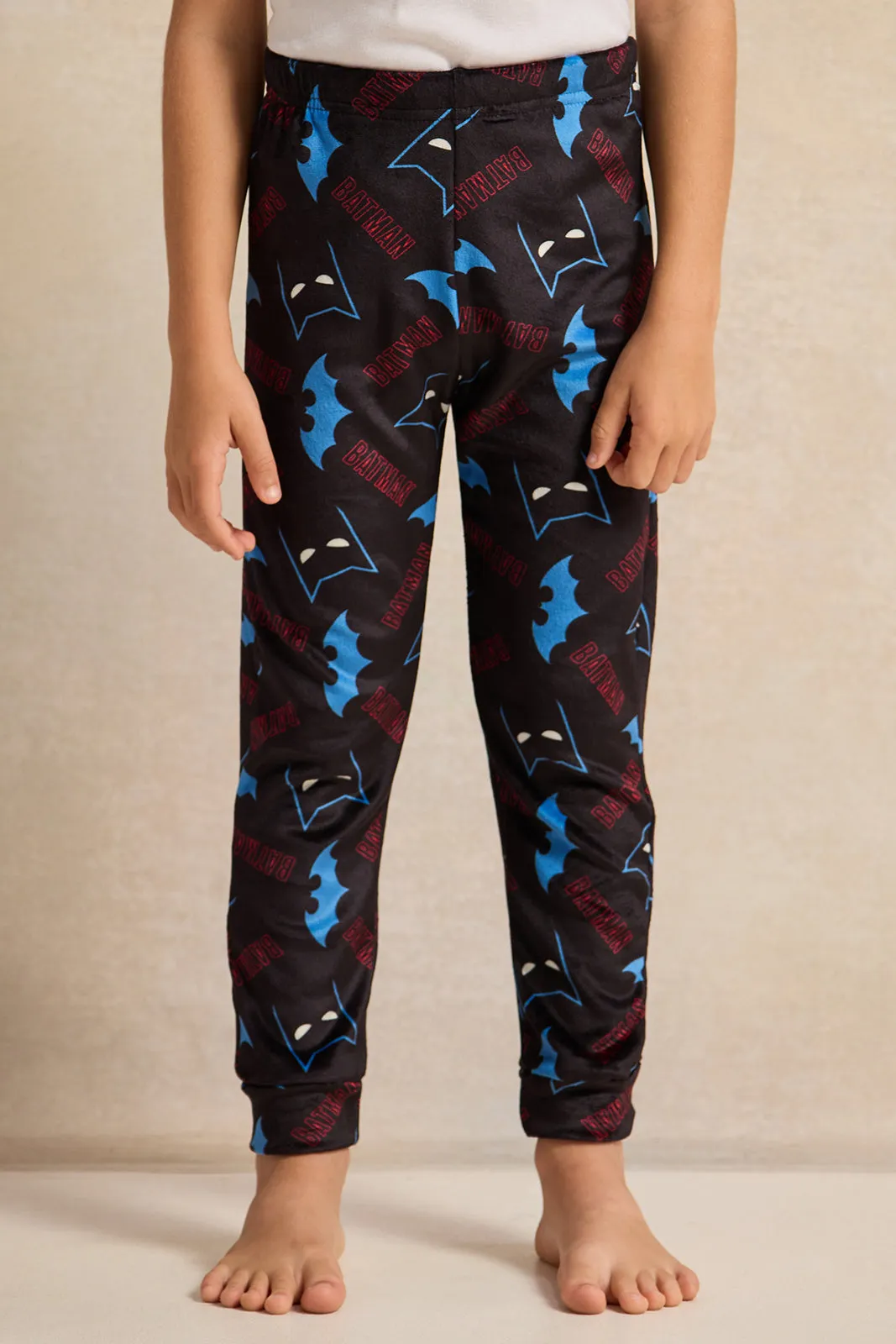 Boys Black Printed Pyjama Set (2 Piece) sold by Redtag product image thumbnail 3