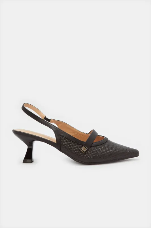 Women Black Slingback Mule sold by Redtag