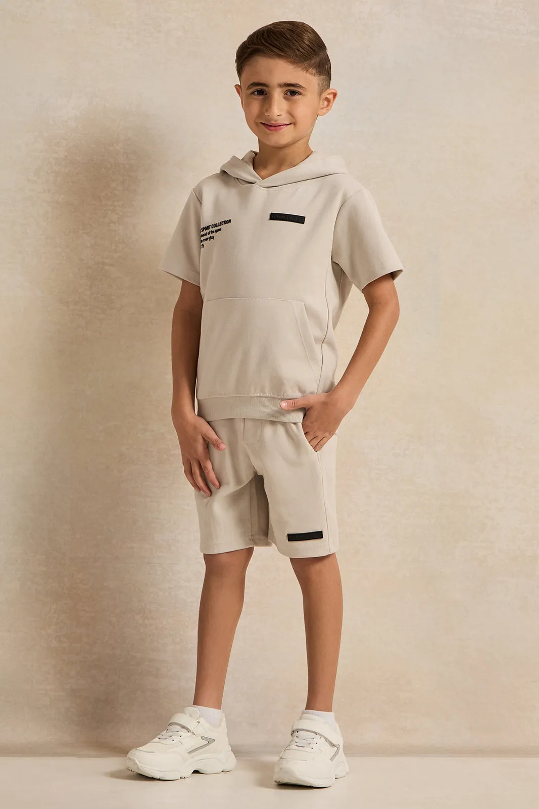 Boys Beige Shorts sold by Redtag product image thumbnail 2