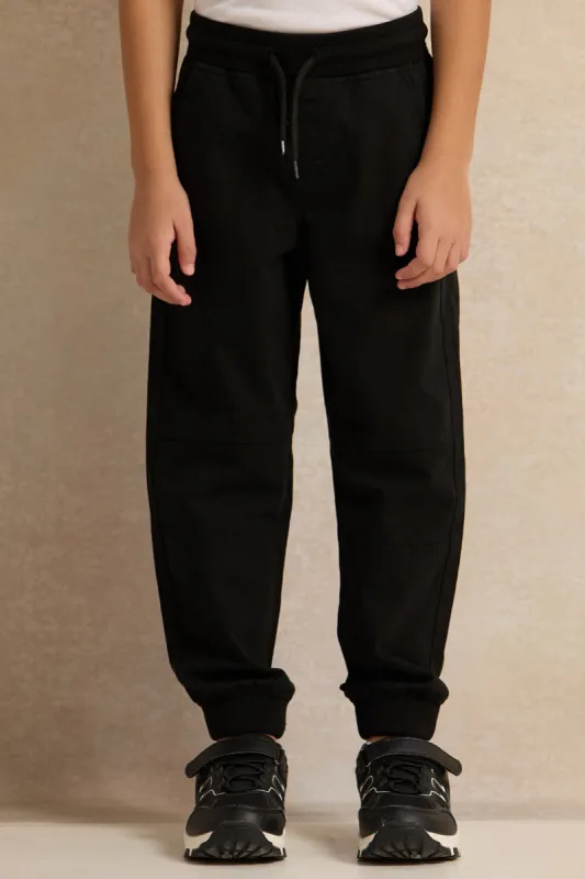 Boys Black Jogger Pants sold by Redtag