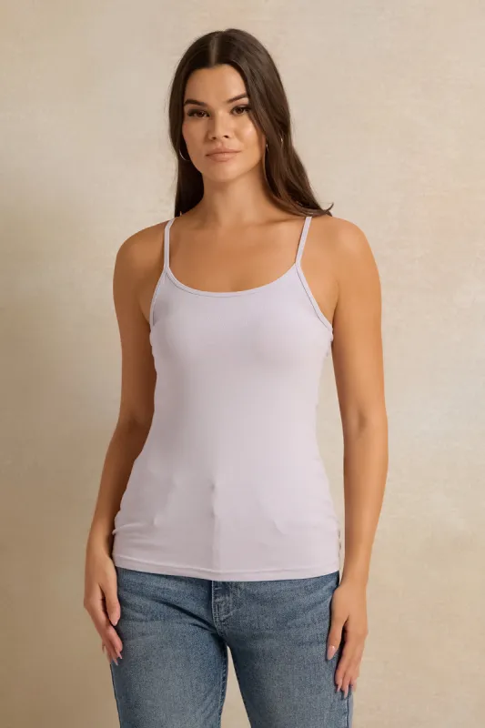 Women Lilac Plain Vest sold by Redtag