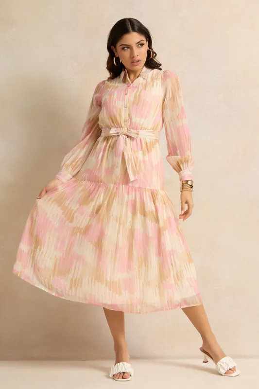 Women Multicolour Printed Tired Maxi Dress sold by Redtag