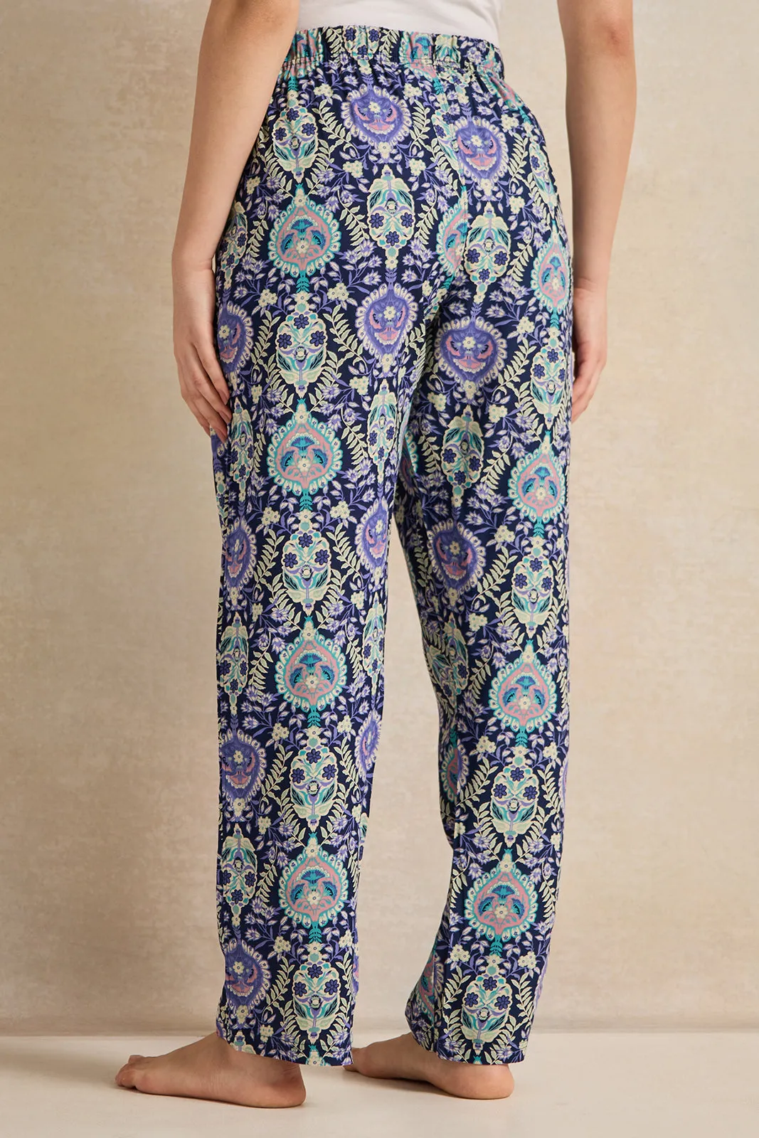 Women Black And Purple Printed Pyjama Bottom sold by Redtag product image thumbnail 3