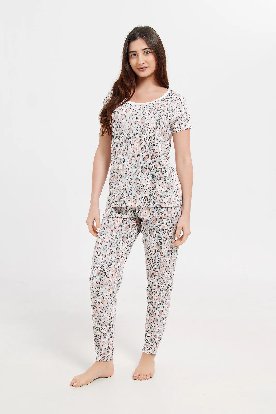 Women Ivory Printed Pyjama Set (2 Piece) sold by Redtag
