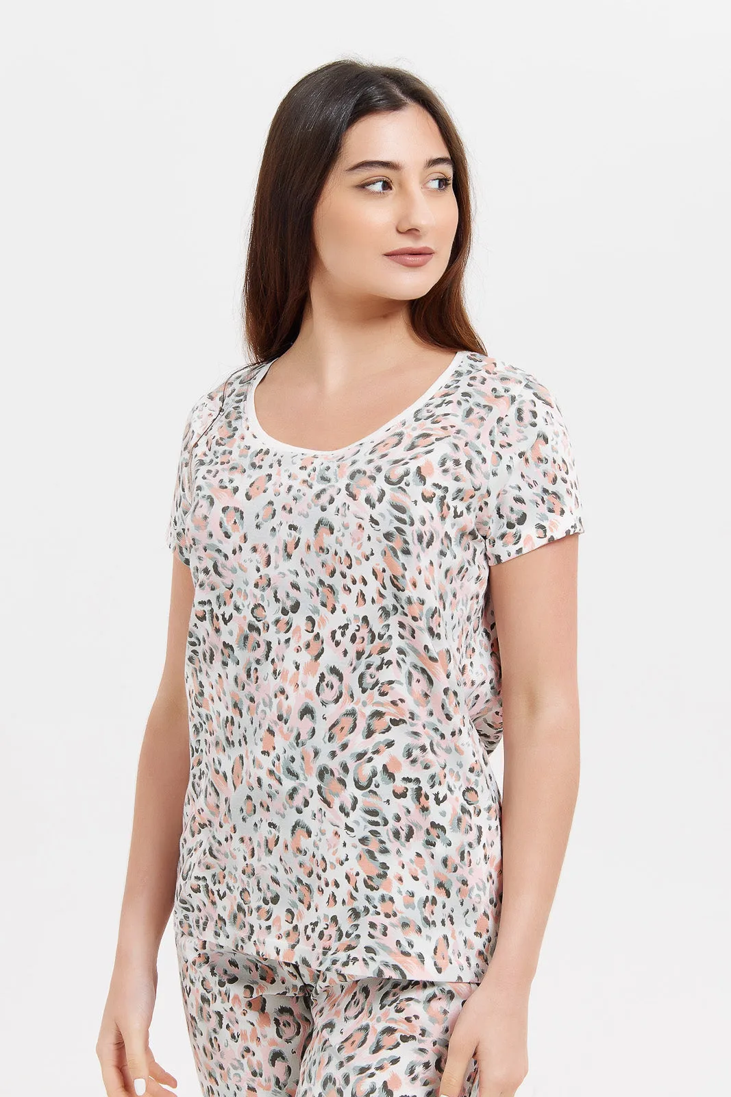 Women Ivory Printed Pyjama Set (2 Piece) sold by Redtag product image thumbnail 2