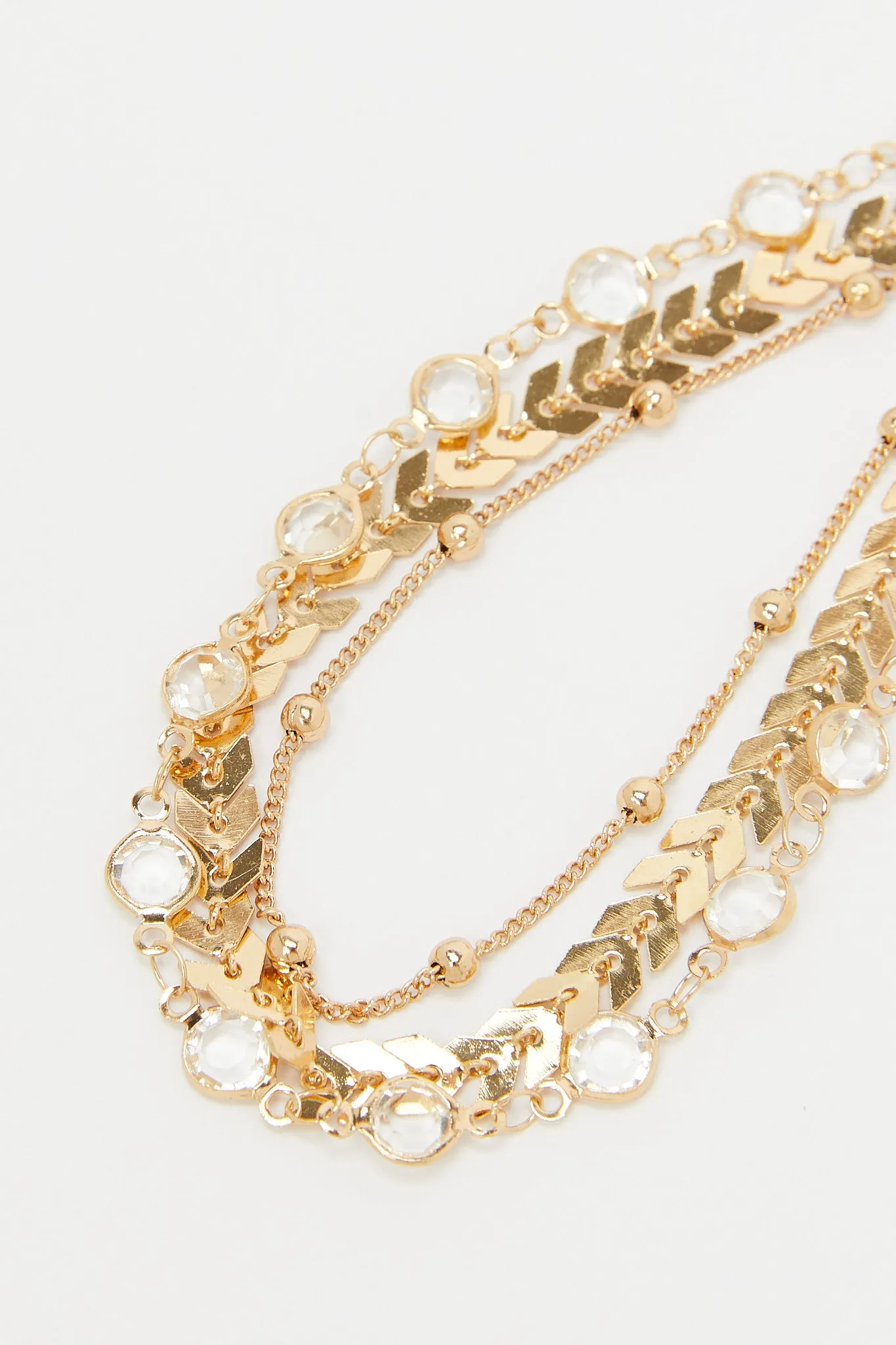 Women Gold Embellished Layered Anklet sold by Redtag product image thumbnail 4