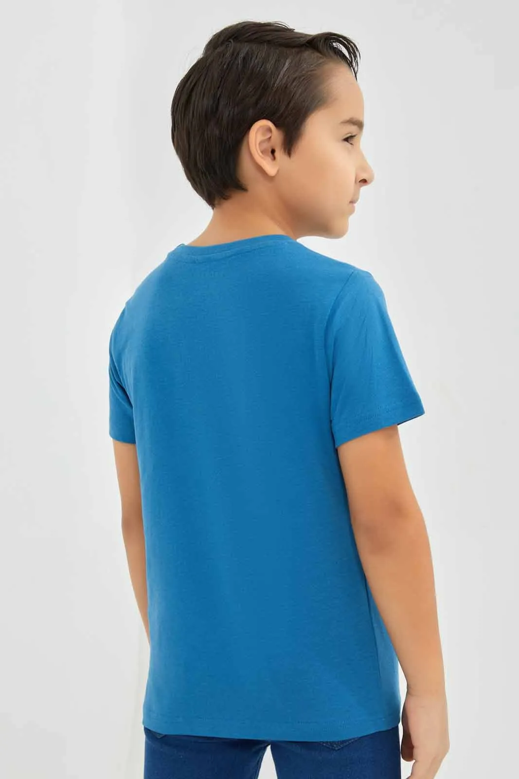 Boys Blue Ocean Print T-Shirt sold by Redtag product image thumbnail 3