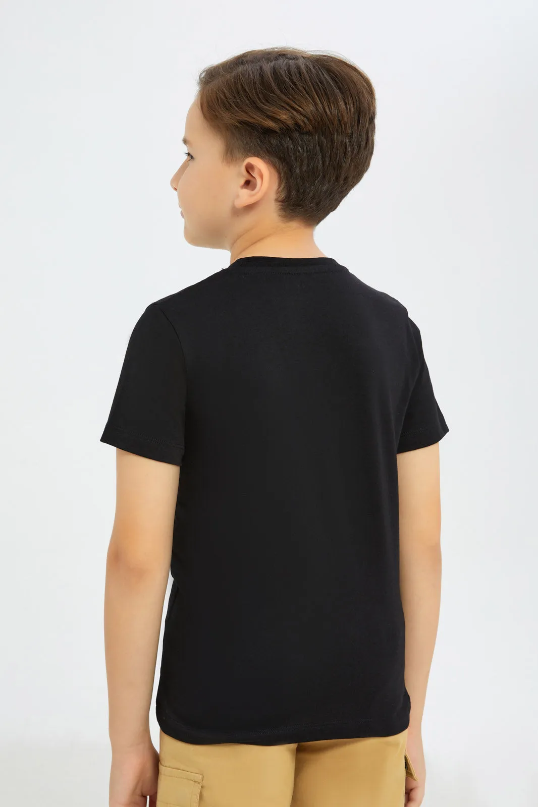 Boys Black Nasa Short Sleeve T-Shirt sold by Redtag product image thumbnail 4