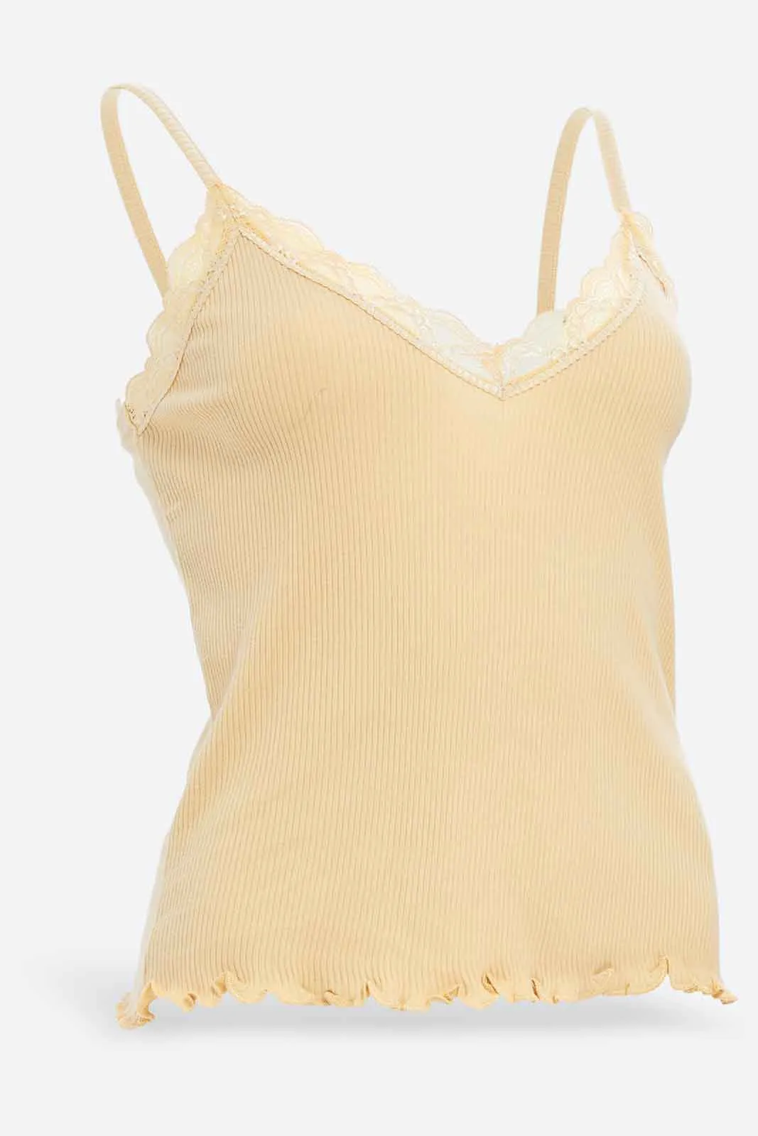 Women Beige Strappy Lace Vest sold by Redtag product image thumbnail 4