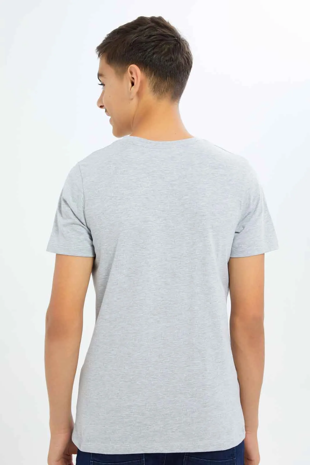Senior Boys Grey Printed T-Shirt sold by Redtag product image thumbnail 3