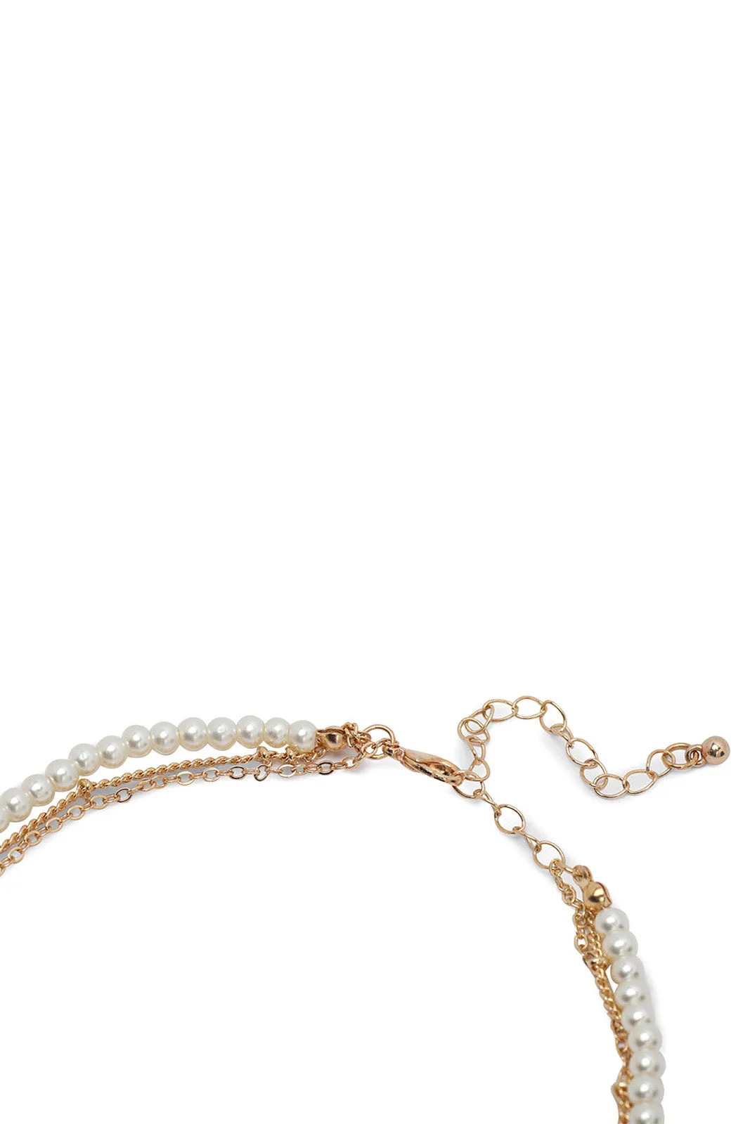 Women Gold And White Embellished Pearls Necklace sold by Redtag product image thumbnail 3