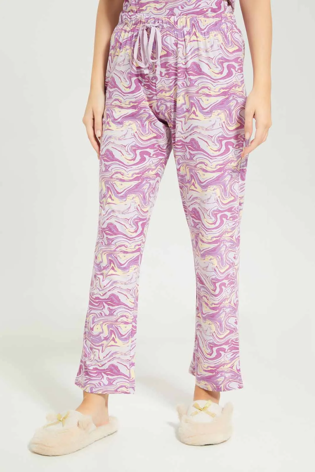 Women Purple Pyjama Set (2 Piece) sold by Redtag product image thumbnail 3