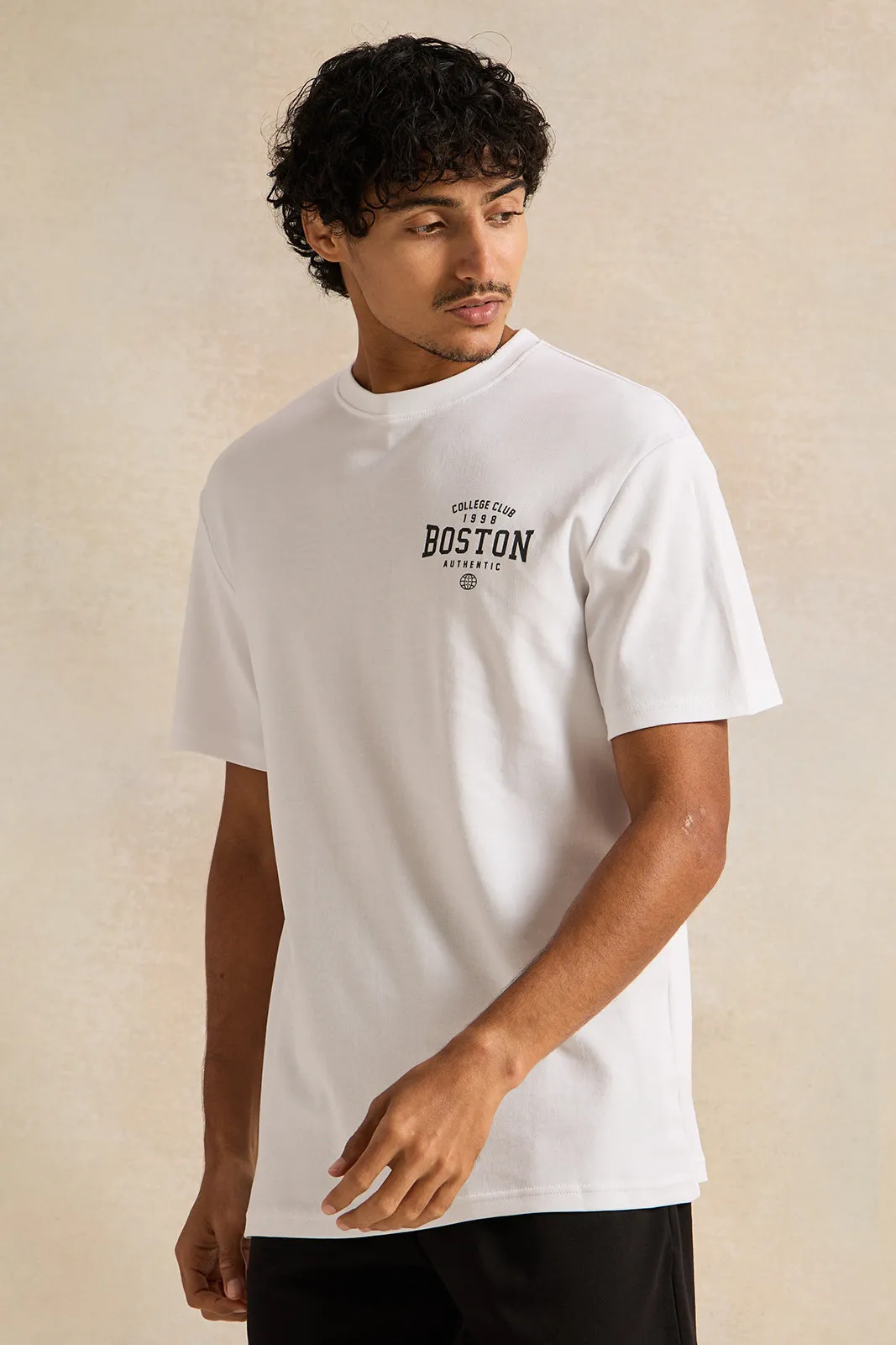 Men White And Black Printed Pyjama Set (2 Piece) sold by Redtag product image thumbnail 2