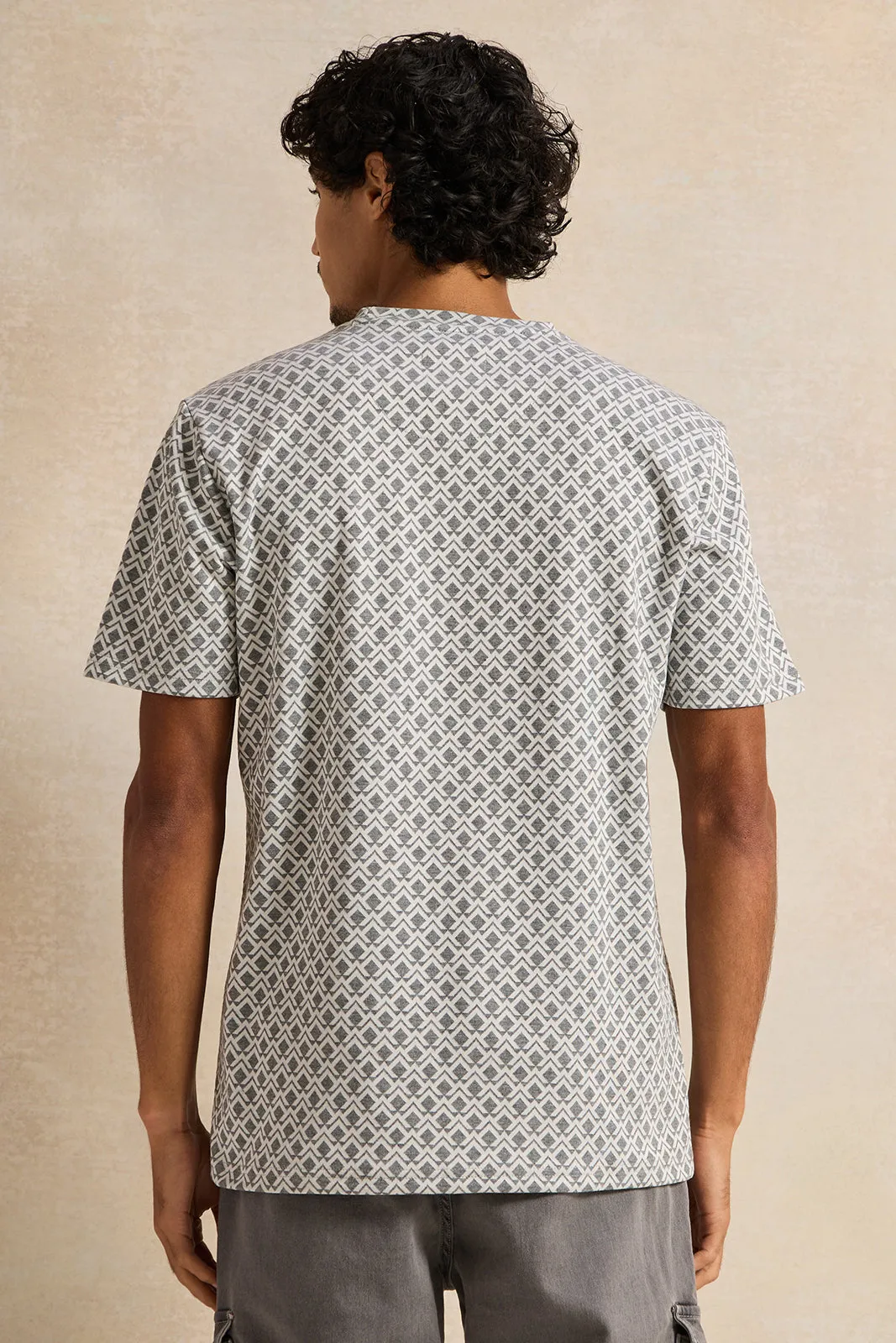 Men White Printed T-Shirt sold by Redtag product image thumbnail 3