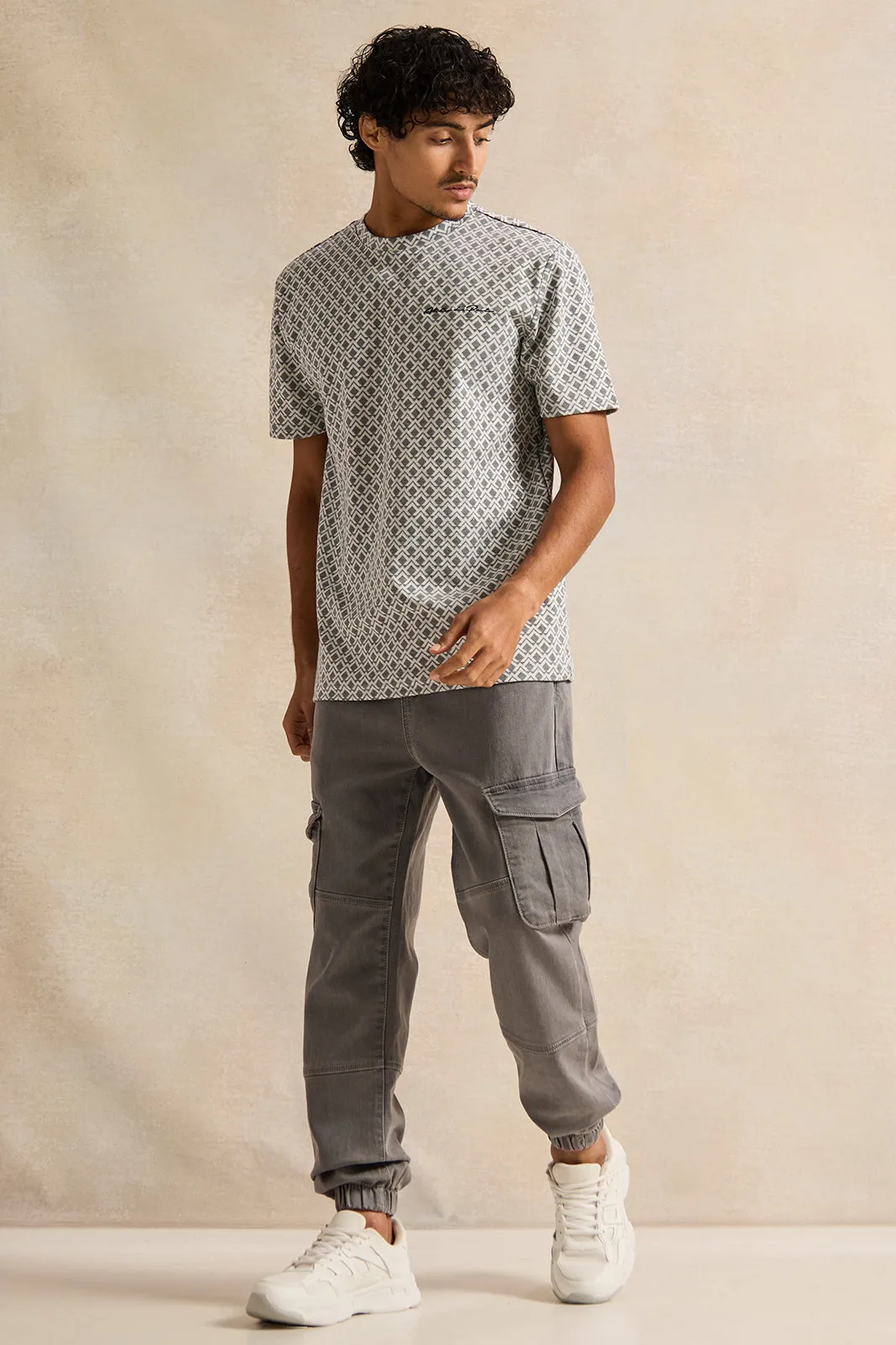 Men White Printed T-Shirt sold by Redtag product image thumbnail 2