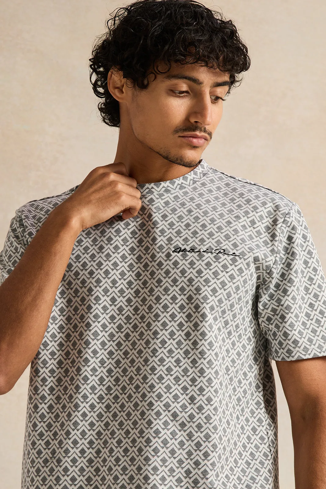 Men White Printed T-Shirt sold by Redtag product image thumbnail 4