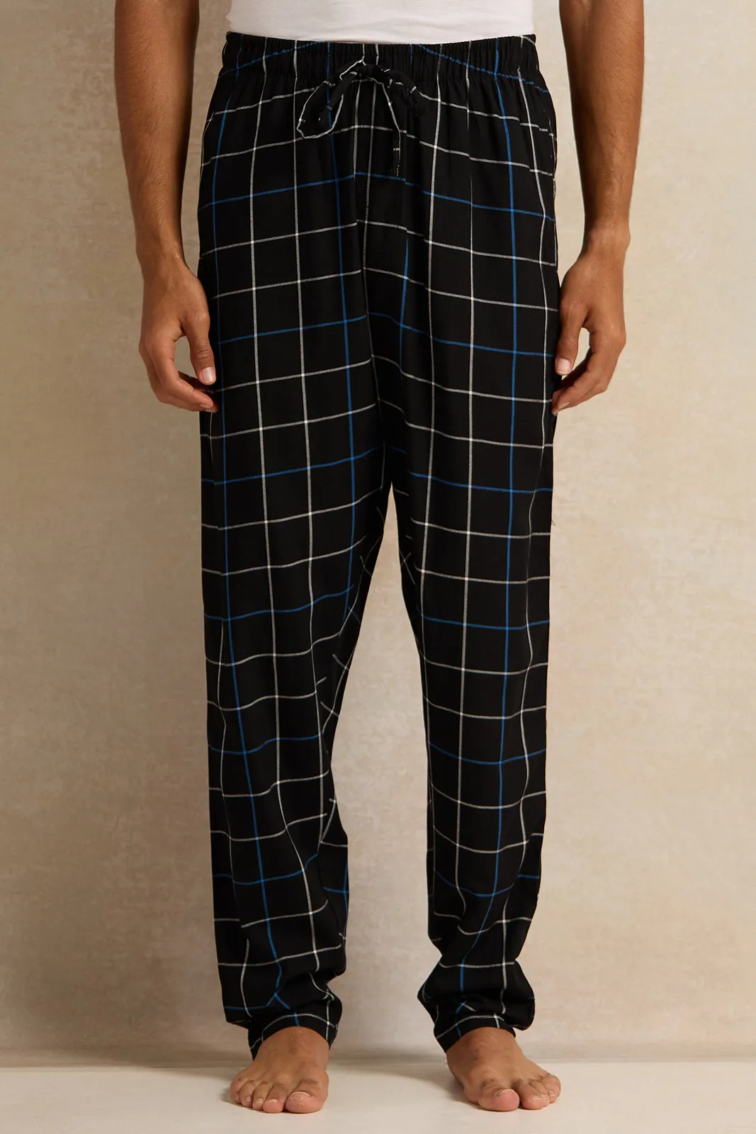 Men Grey And Checkered Pyjama Set (2 Piece) sold by Redtag product image thumbnail 3