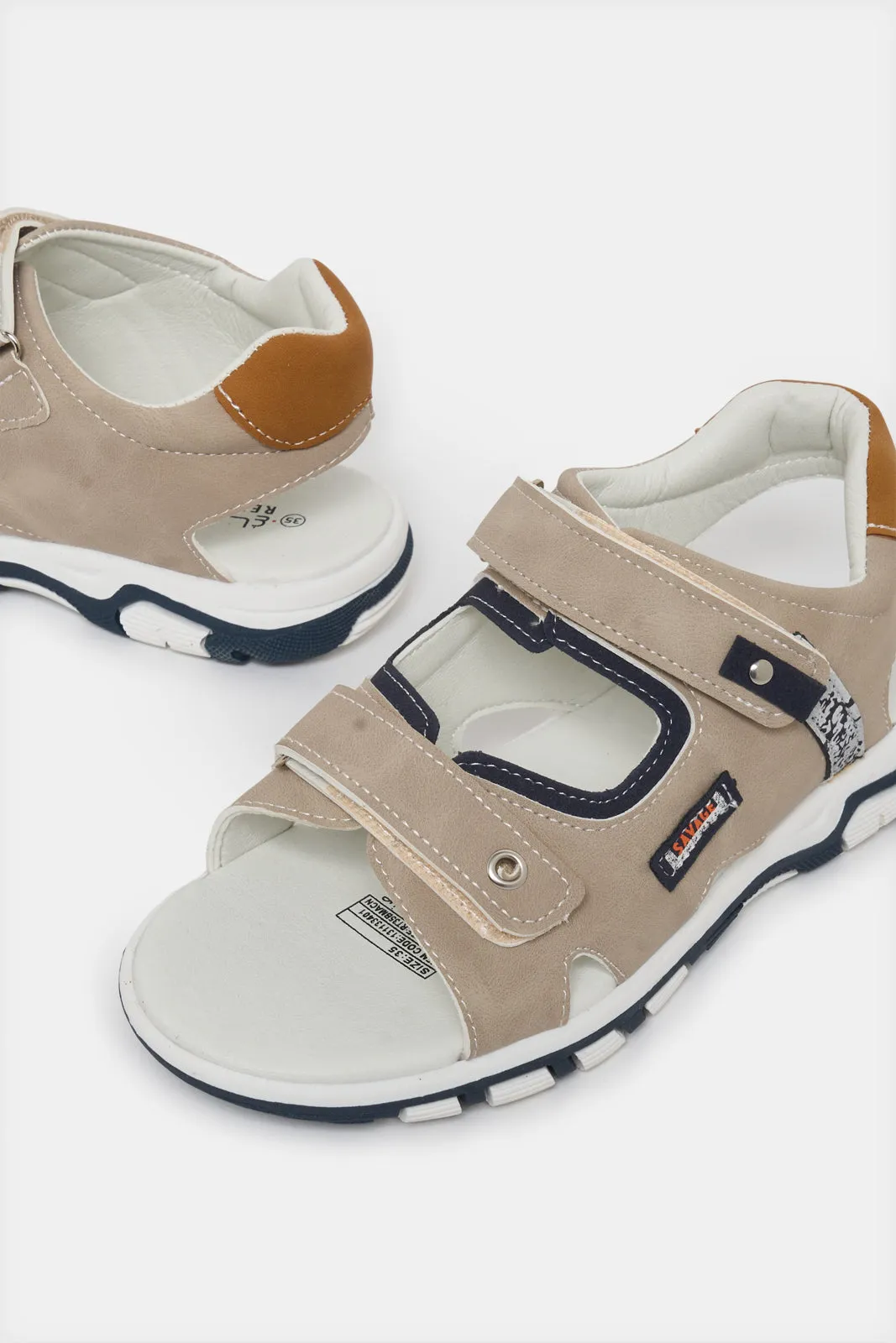 Senior Boys Beige Sporty Sandal sold by Redtag product image thumbnail 3