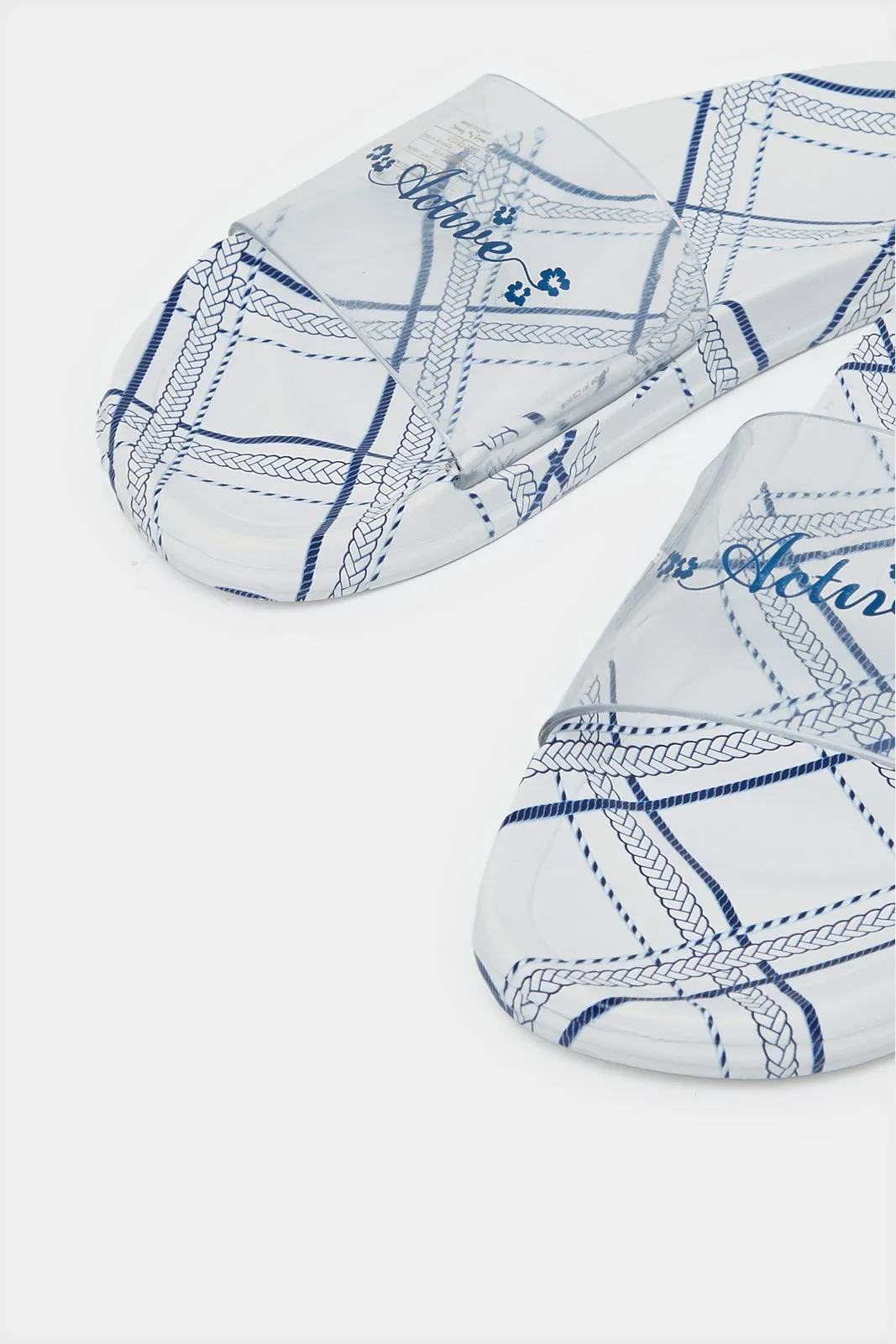 Women White Vinyl Slide sold by Redtag product image thumbnail 4