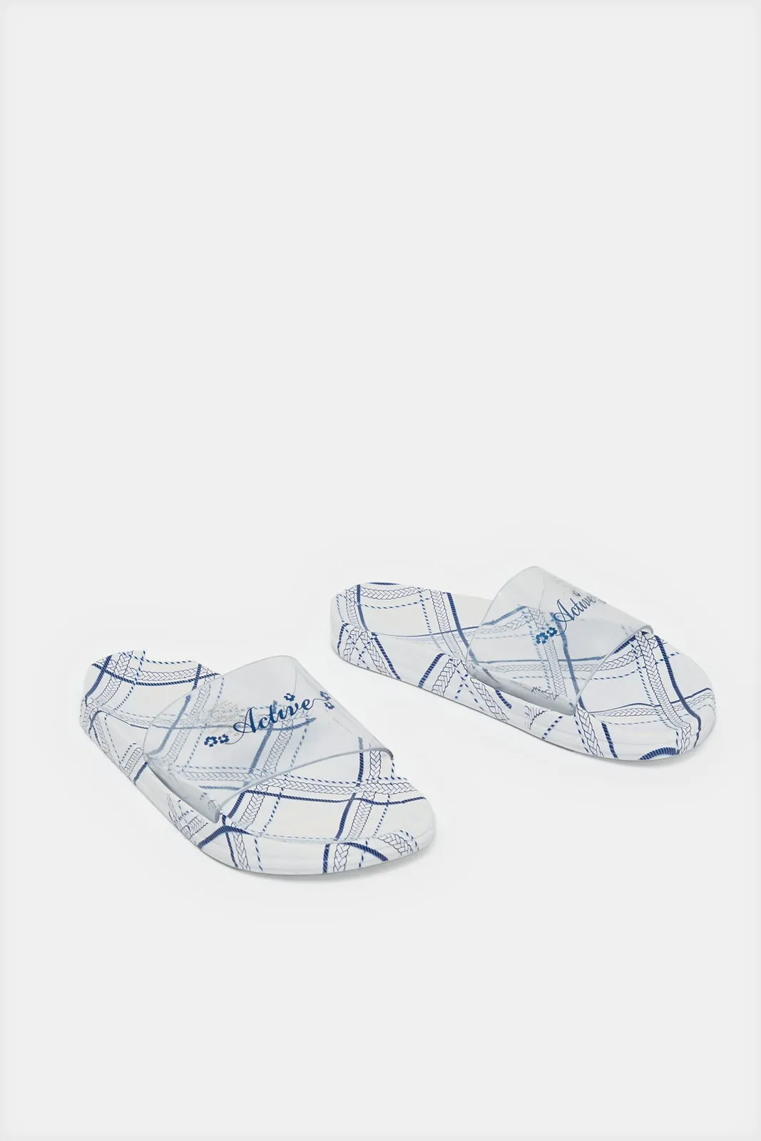 Women White Vinyl Slide sold by Redtag product image thumbnail 2