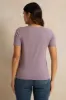 Women Mauve Basic Crew Neck T-Shirt sold by Redtag