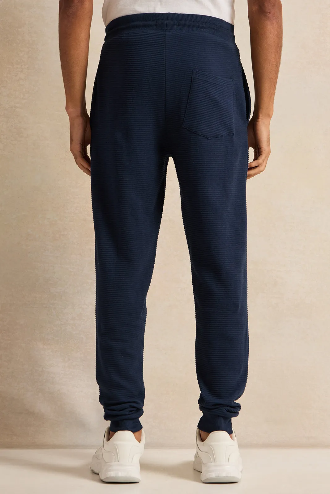 Men Navy Logo Print Active Pants sold by Redtag product image thumbnail 3