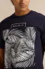 Men Navy Printed T-Shirt sold by Redtag