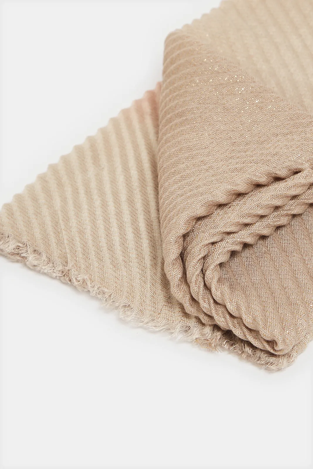 Women Beige Solid Scarf sold by Redtag product image thumbnail 4