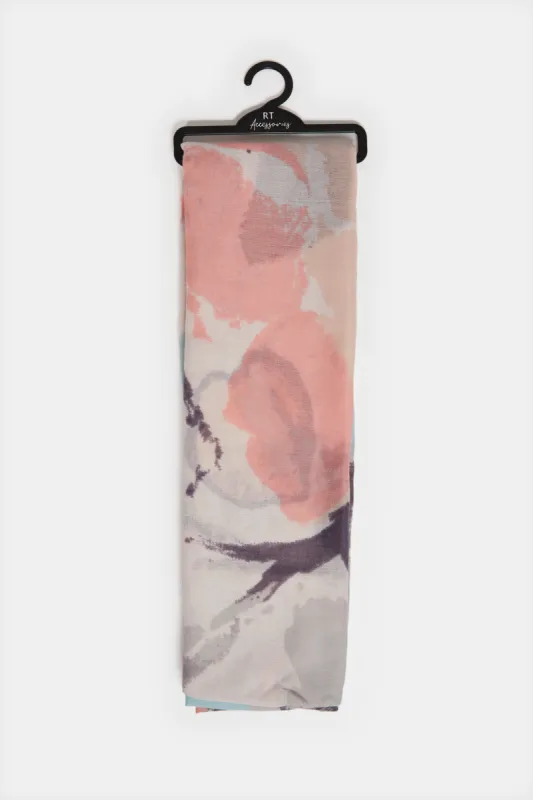 Women MultiColor Floral Printed Scarf sold by Redtag