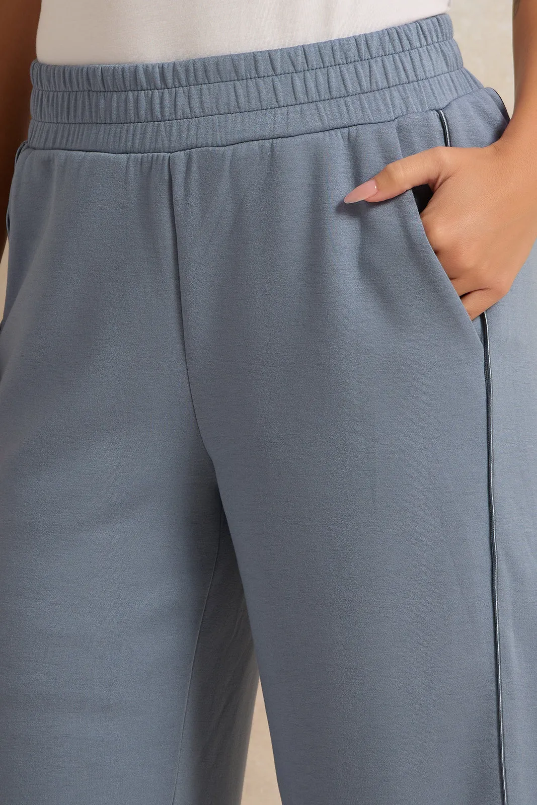 Women Blue Elasticated Jogger Pants sold by Redtag product image thumbnail 4