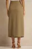 Women Brown Wrap Twisted Skirt sold by Redtag